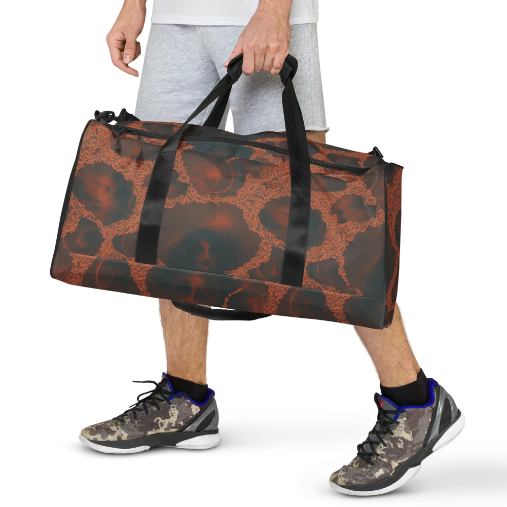 Chimeric Visage on Duffle Bag — Front