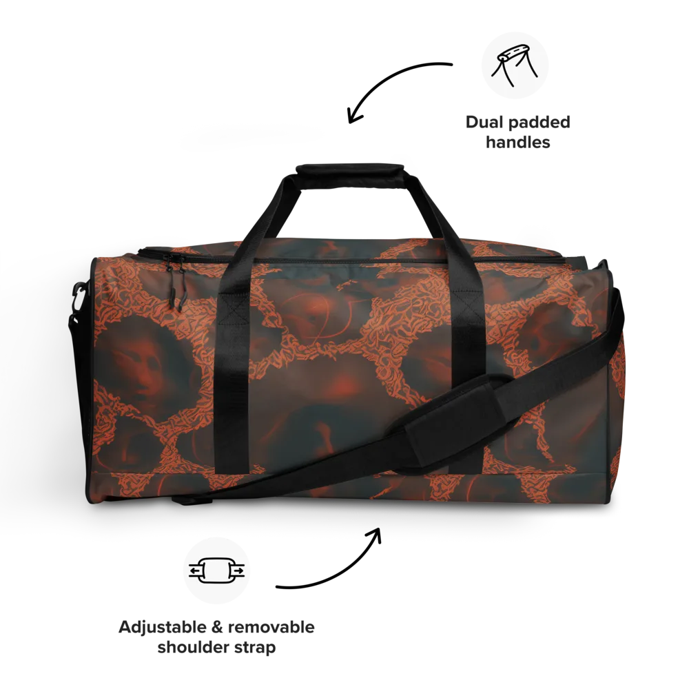 Chimeric Visage on Duffle Bag — Front