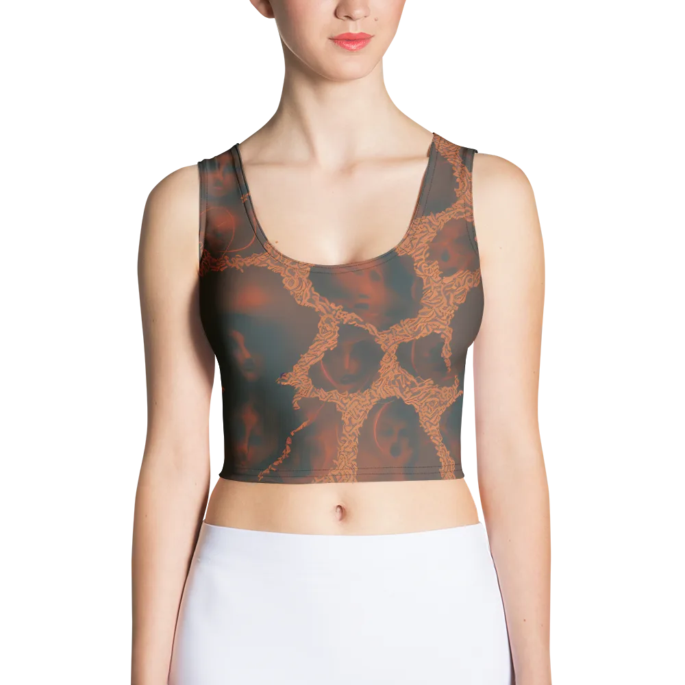 Chimeric Visage on Crop Top — Front