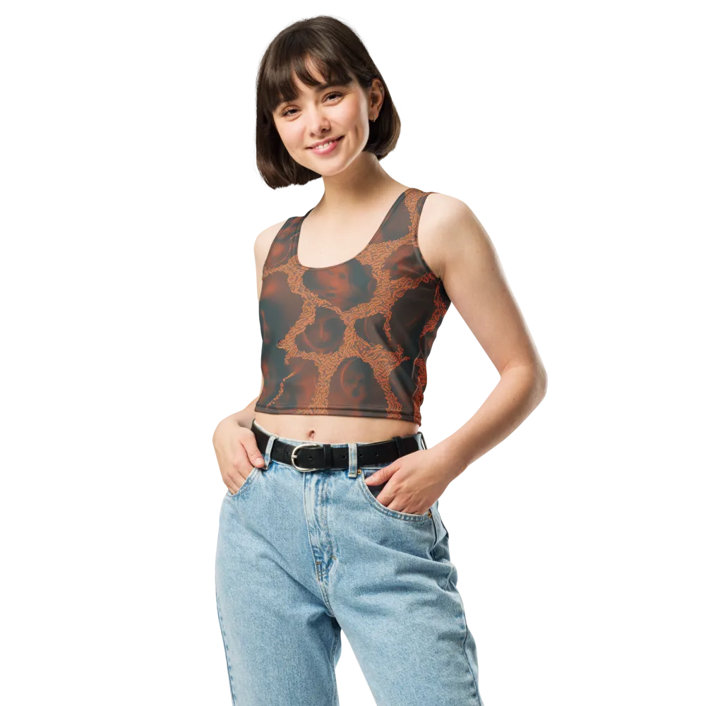 Chimeric Visage on Crop Top — Front