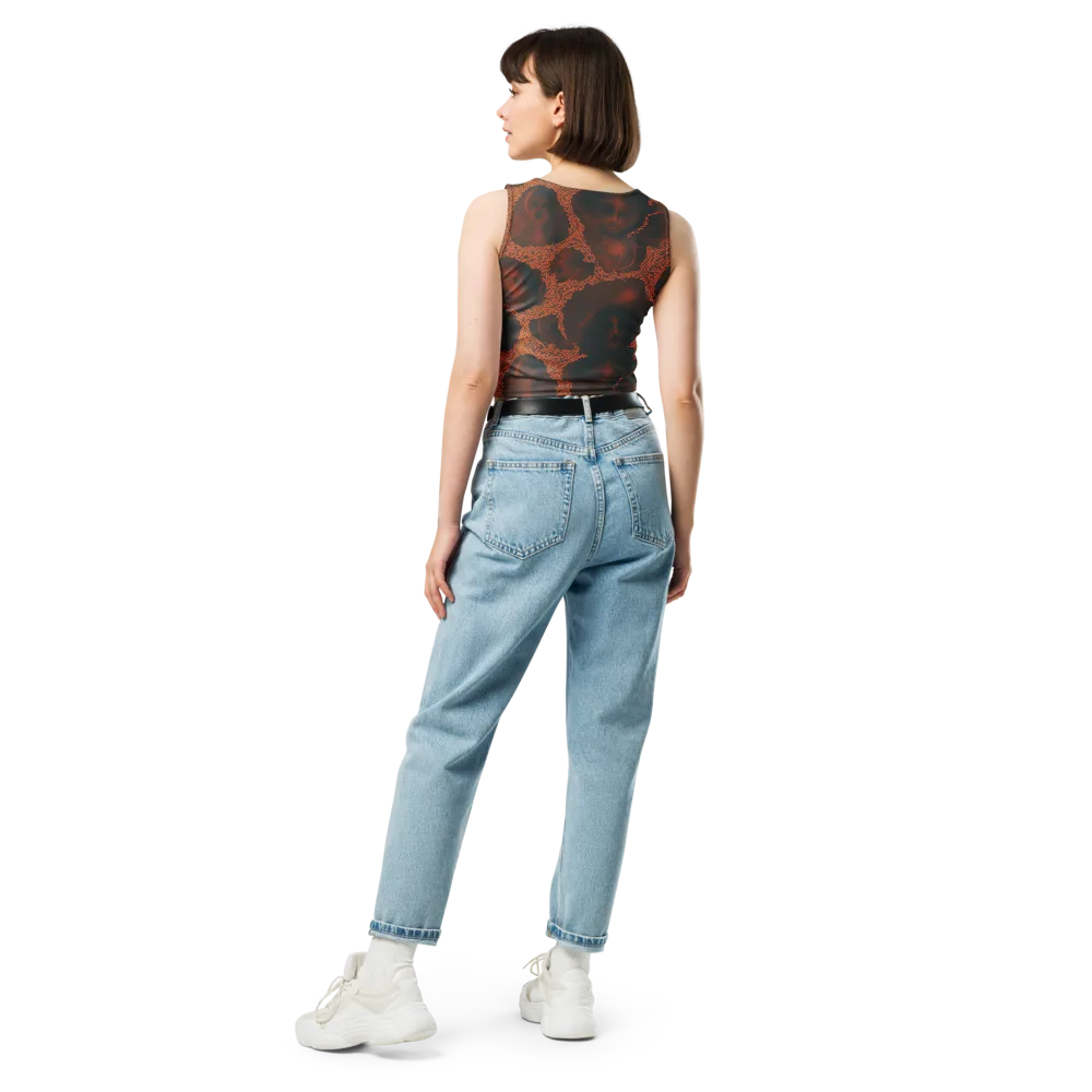 Chimeric Visage on Crop Top — Back