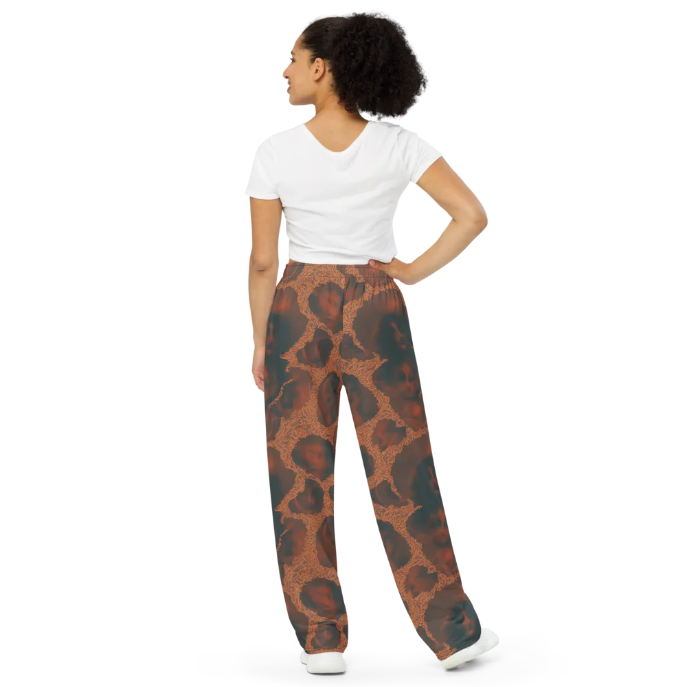 Chimeric Visage on Wide-Leg Pants — Back