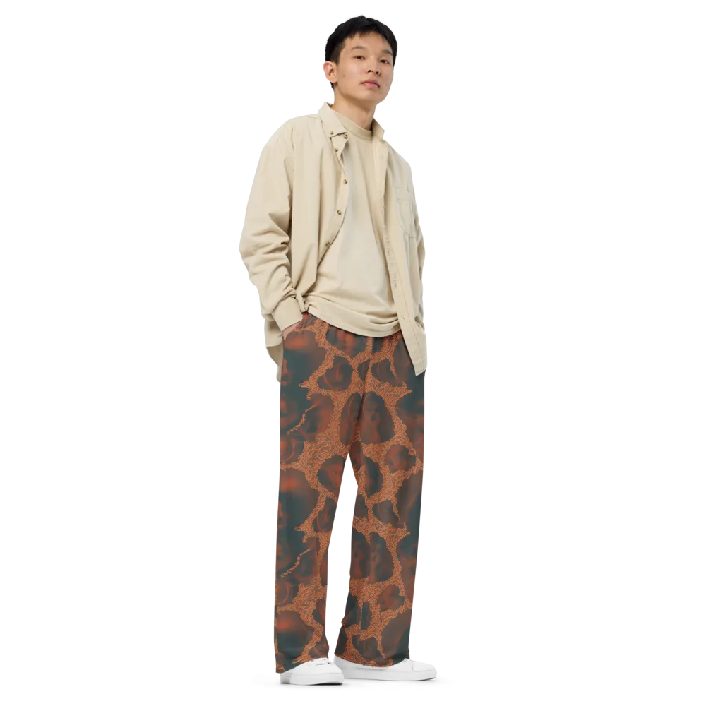 Chimeric Visage on Wide-Leg Pants — Right Front