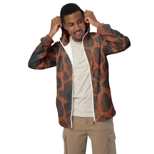 Chimeric Visage on a Men's Windbreaker