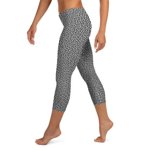 Ink Mosaic on a Capri Leggings