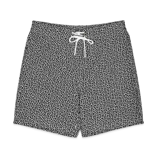 Ink Mosaic on a Men's Board Shorts