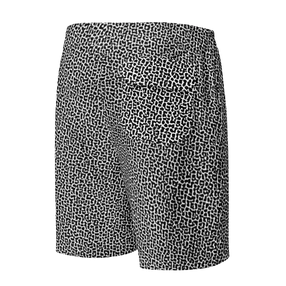 Ink Mosaic on Men's Board Shorts — Back