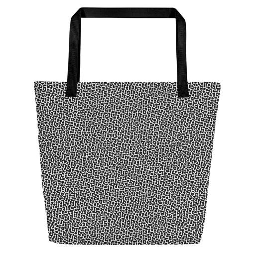 Ink Mosaic on a Large Tote Bag W/ Pocket