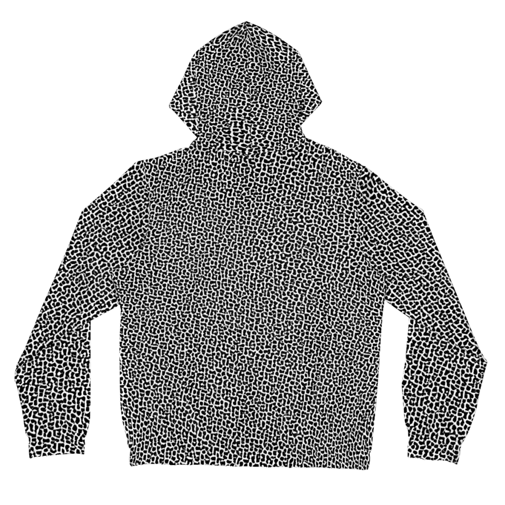 Ink Mosaic on Women's Full-Zip Hoodie — Back