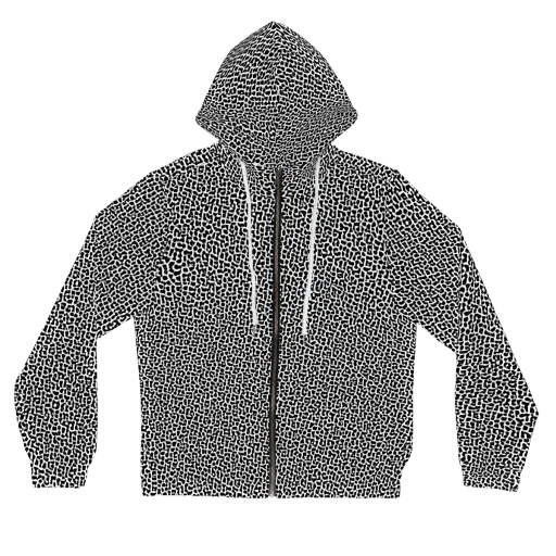 Ink Mosaic on a Women's Full-Zip Hoodie