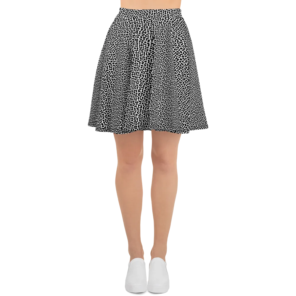 Ink Mosaic on Skater Skirt — Front