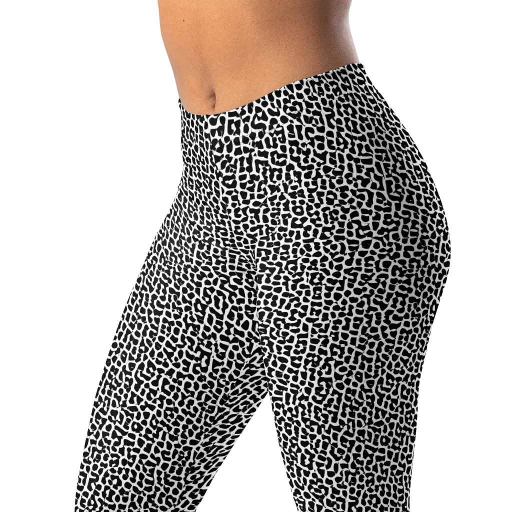 Ink Mosaic on Leggings — Left Front