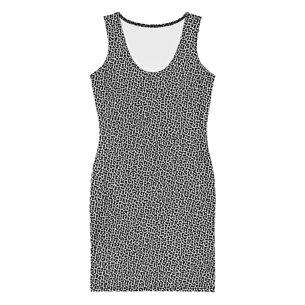 Ink Mosaic on Bodycon Dress — Front