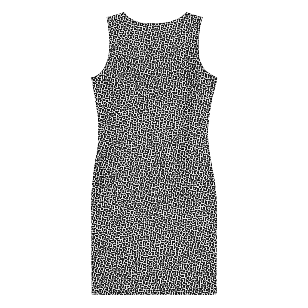 Ink Mosaic on Bodycon Dress — Back