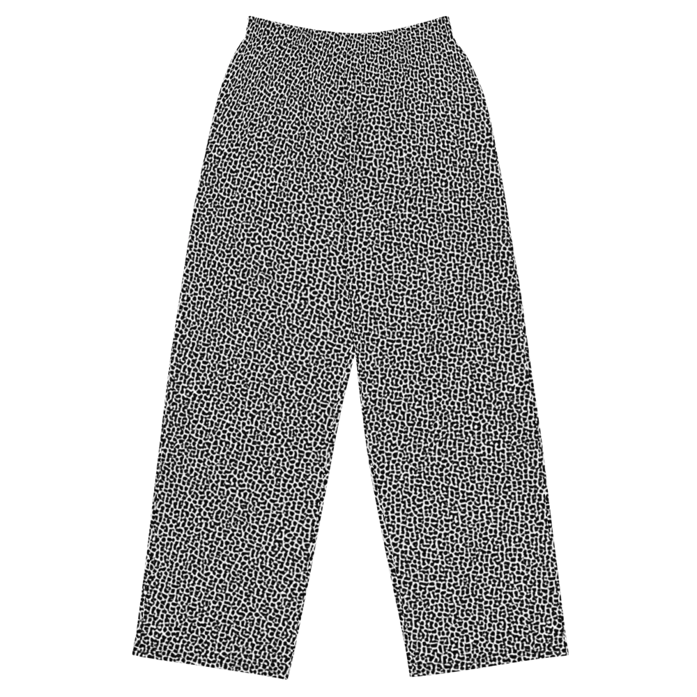 Ink Mosaic on Wide-Leg Pants — Front