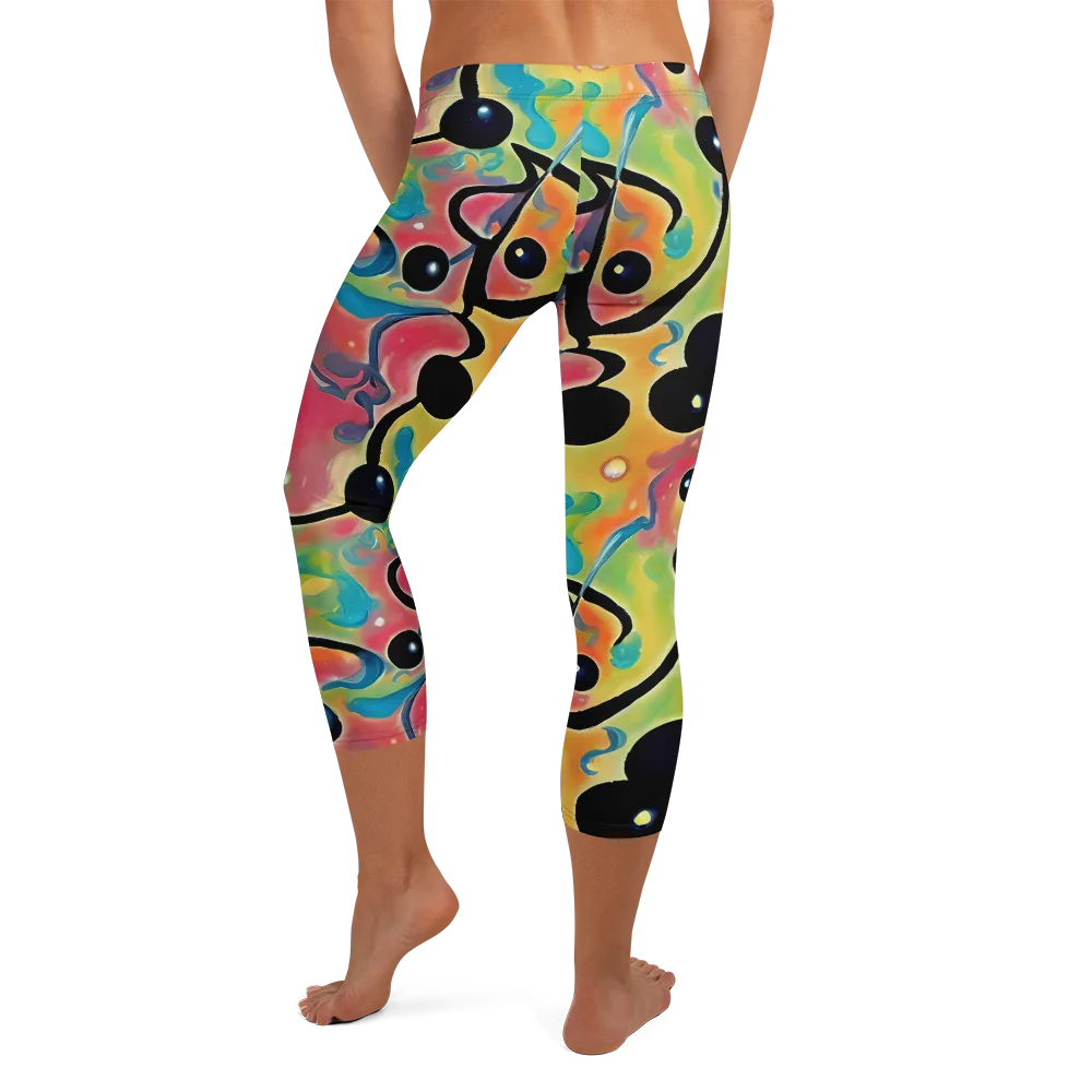 Midday Mirage on Capri Leggings — Back