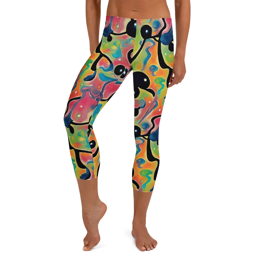 Midday Mirage on Capri Leggings — Front