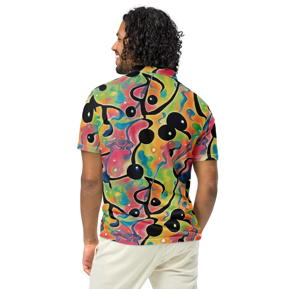 Midday Mirage on Men's Slim Fit Polo Shirt — Back