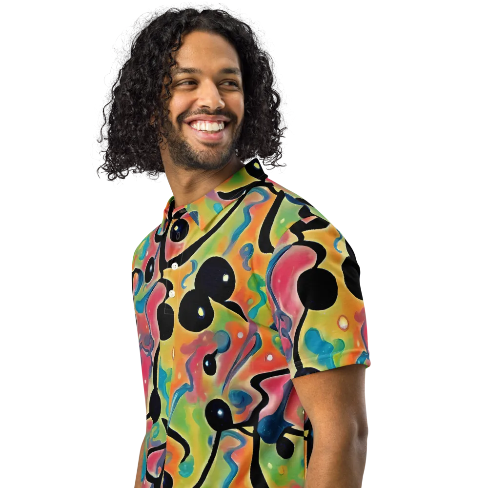 Midday Mirage on Men's Slim Fit Polo Shirt — Left Front