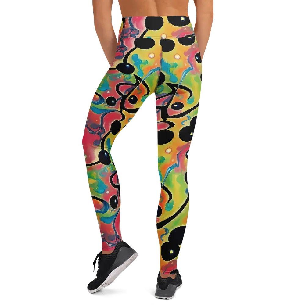 Midday Mirage on Yoga Leggings — Back