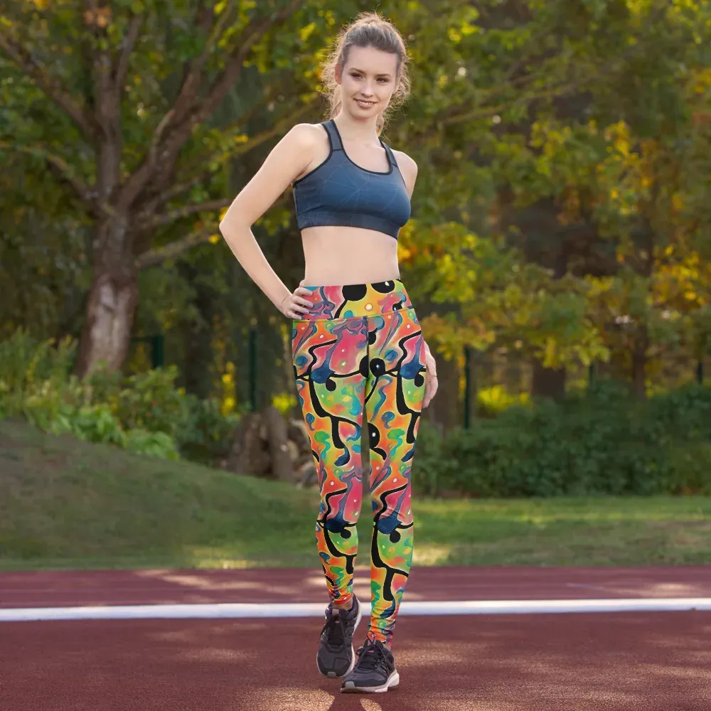 Midday Mirage on Yoga Leggings — Front