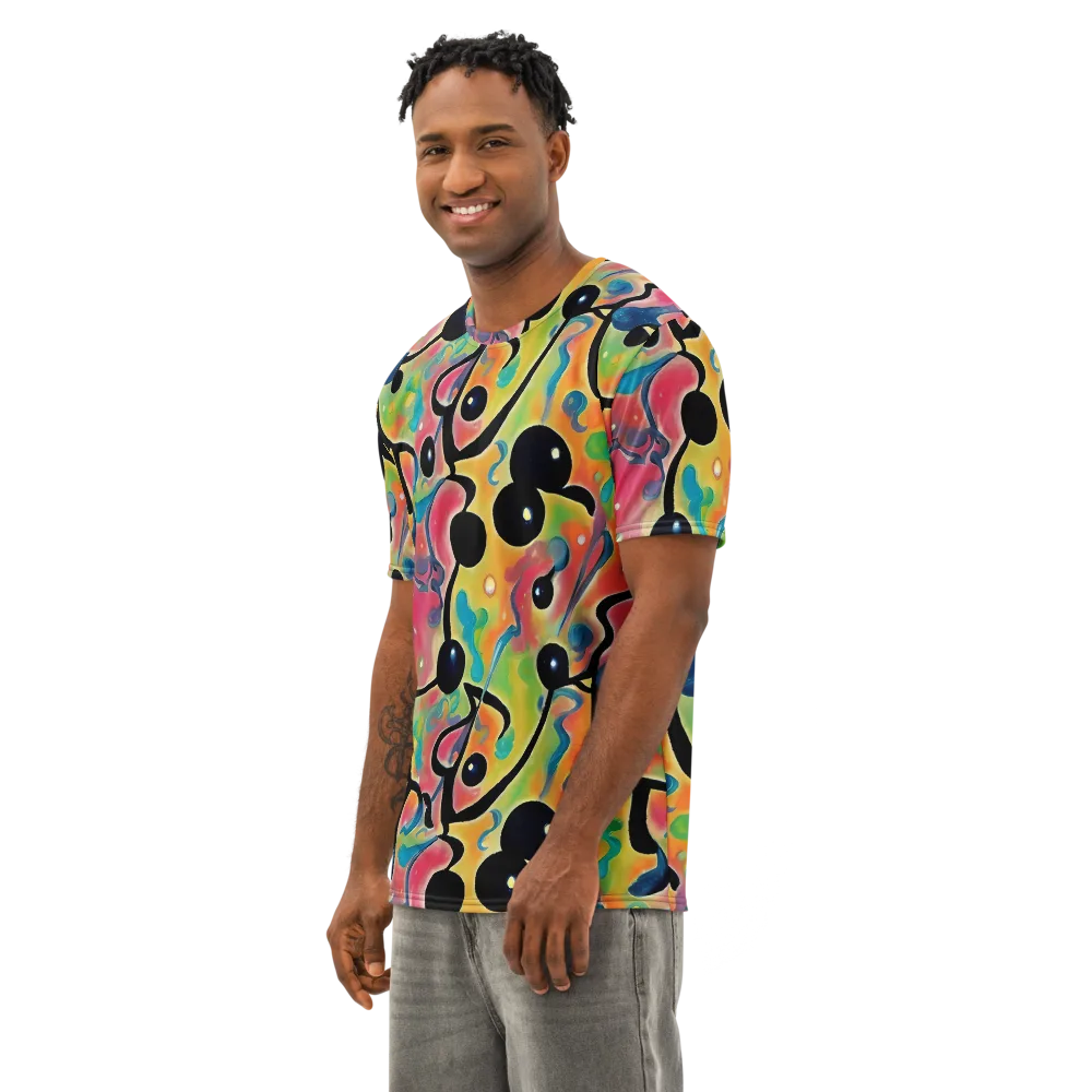 Midday Mirage on Men's Cotton Crew Neck T-Shirt — Left Front