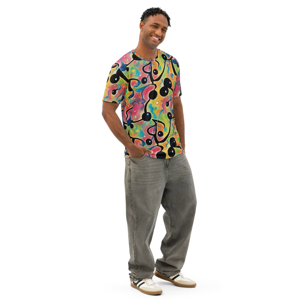 Midday Mirage on Men's Cotton Crew Neck T-Shirt — Right Front