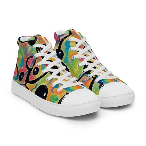 Midday Mirage on a Men's High Top Canvas Shoes