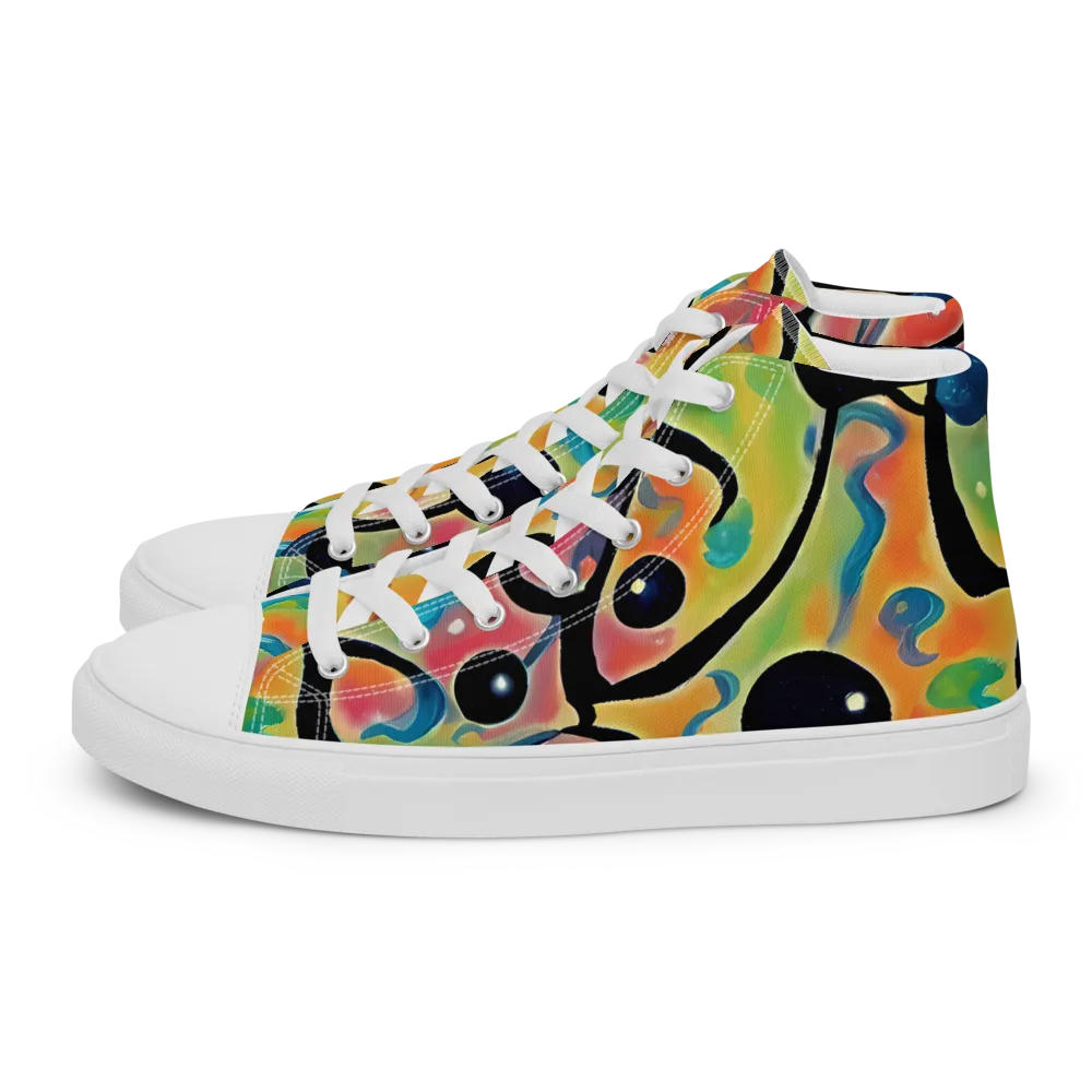 Midday Mirage on Men's High Top Canvas Shoes — Left