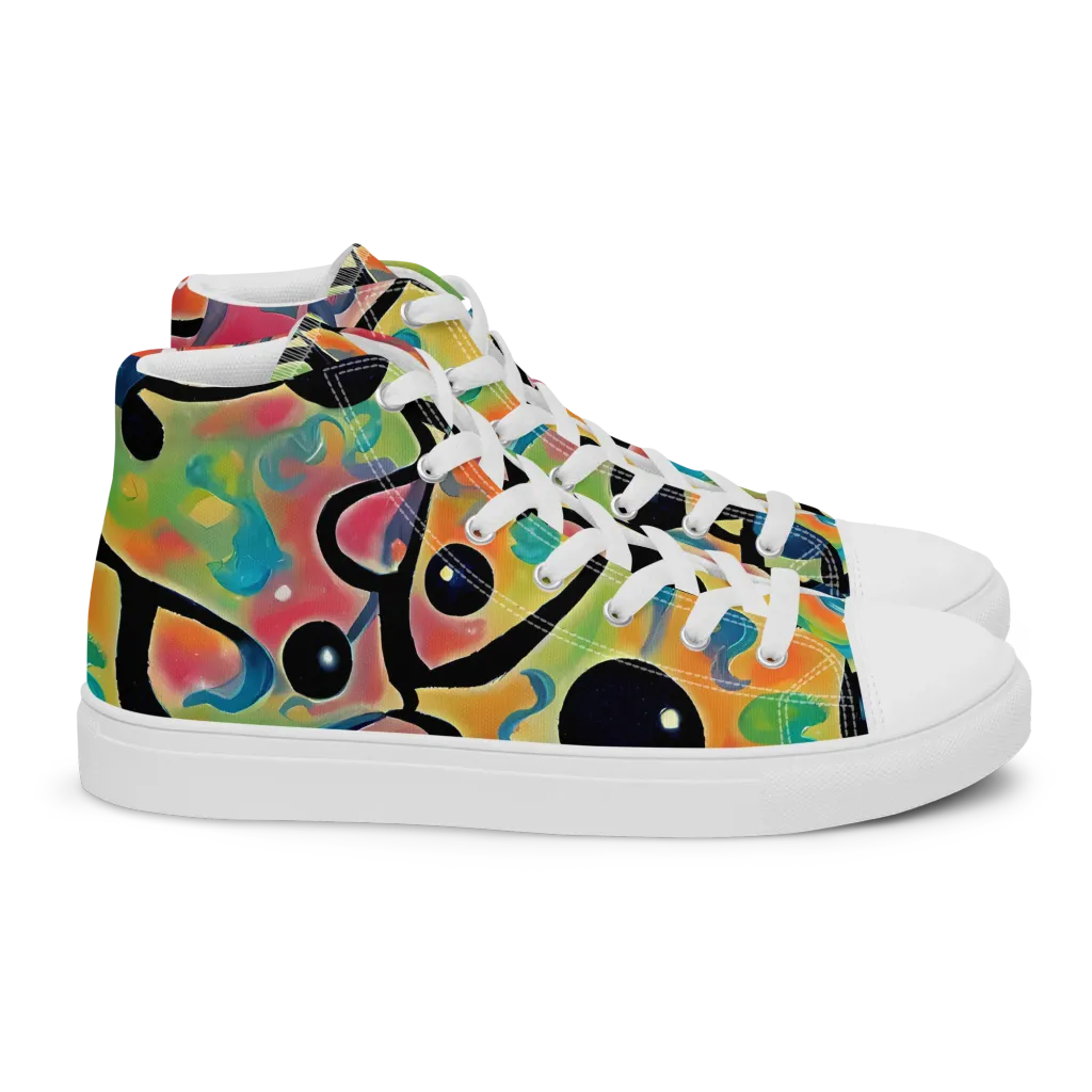 Midday Mirage on Women's High Top Canvas Shoes — Right