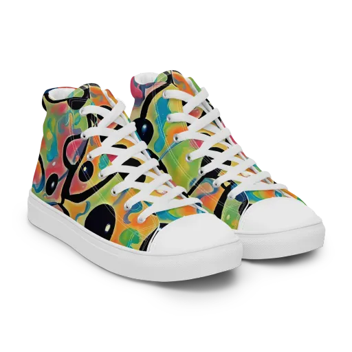Midday Mirage on a Women's High Top Canvas Shoes