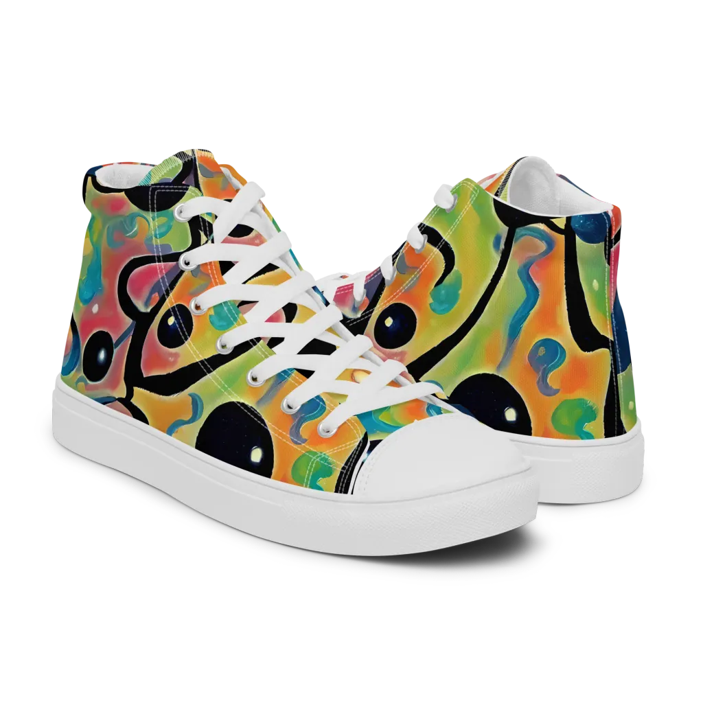 Midday Mirage on Women's High Top Canvas Shoes — Right