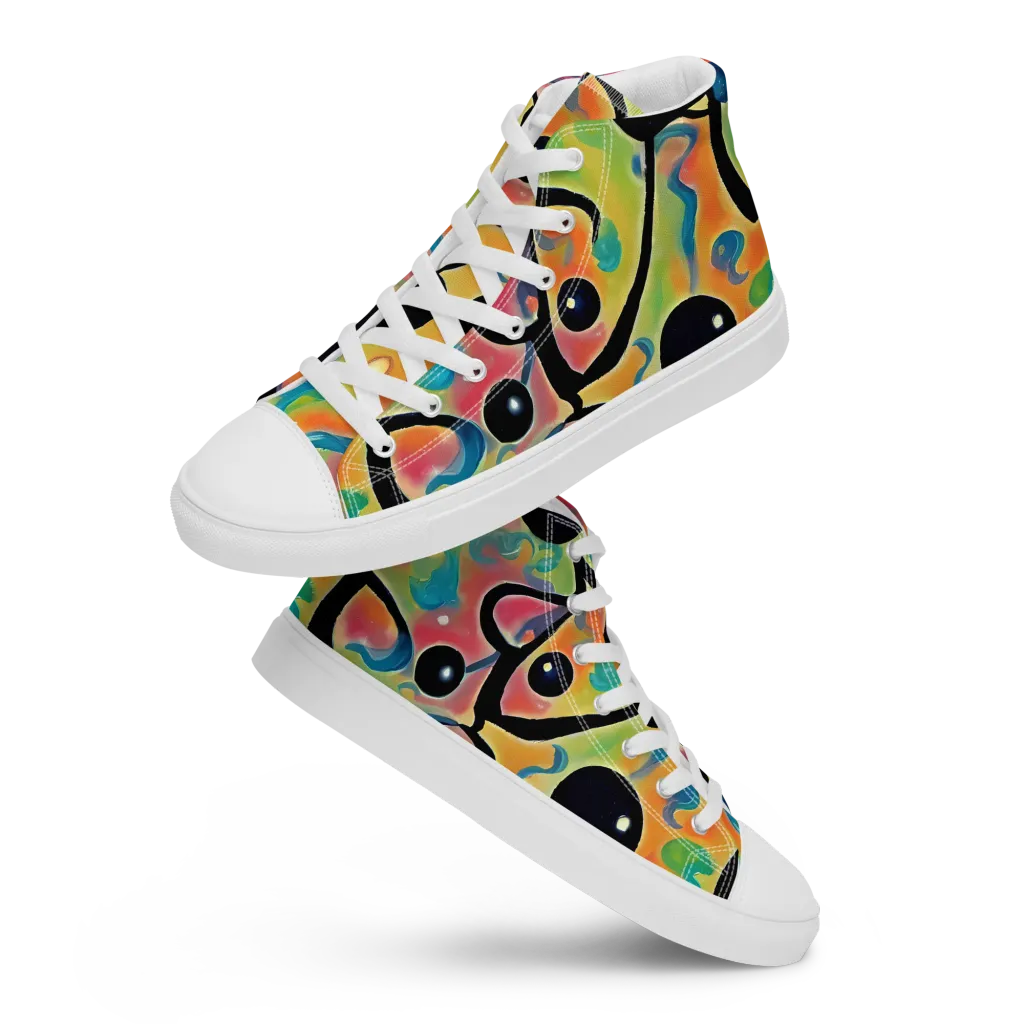 Midday Mirage on Women's High Top Canvas Shoes — Front