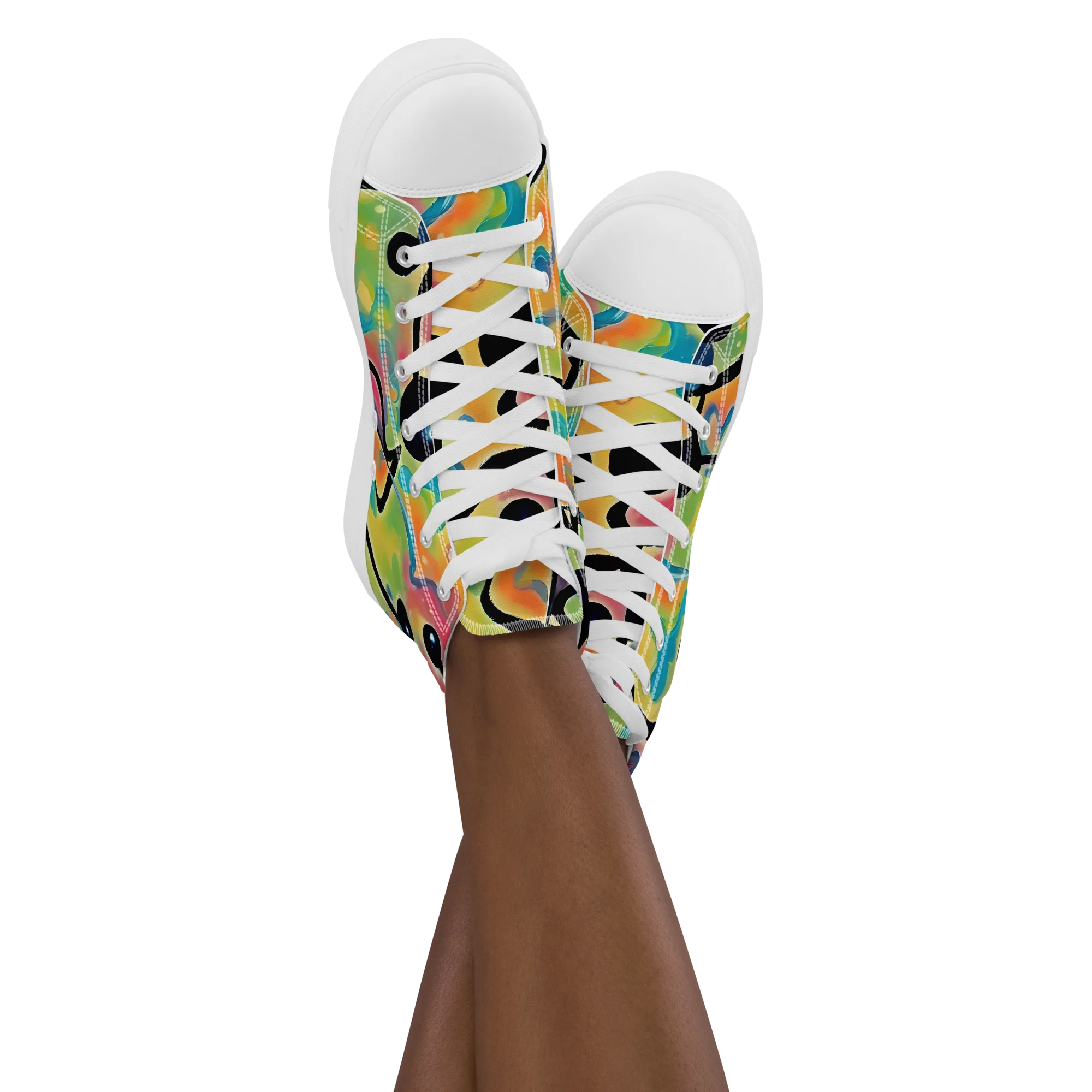 Midday Mirage on Women's High Top Canvas Shoes — Front