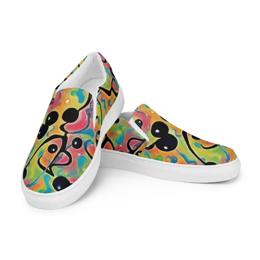 Midday Mirage on a Men's Slip-On Canvas Shoes