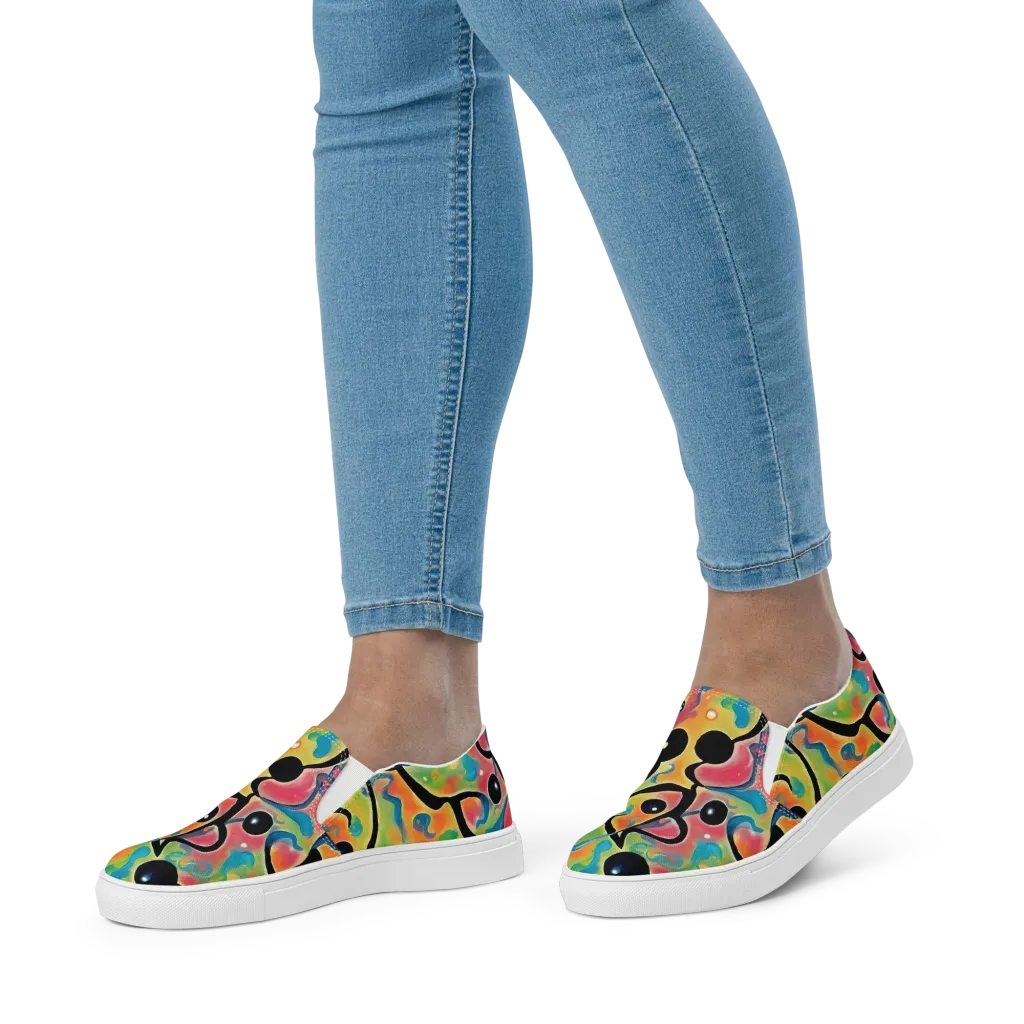 Midday Mirage on Women's Slip-On Canvas Shoes — Front