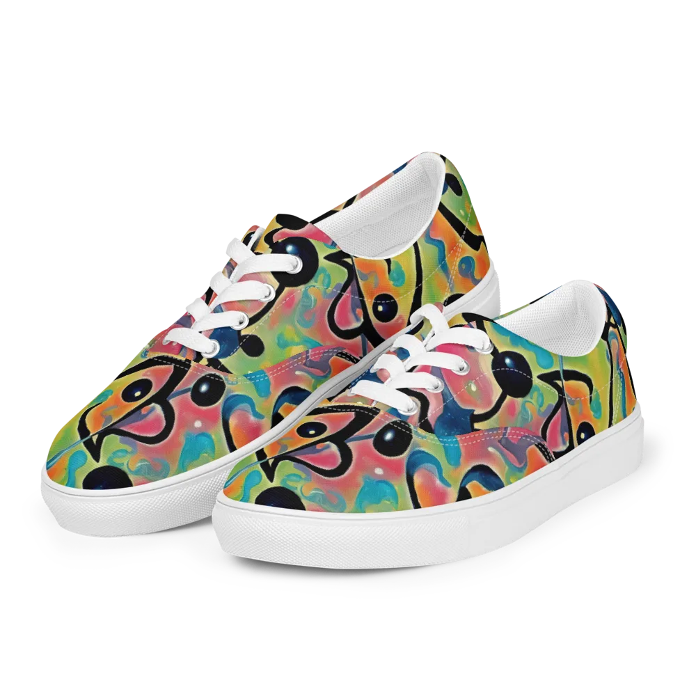 Midday Mirage on Men's Lace-Up Canvas Shoes — Left Front