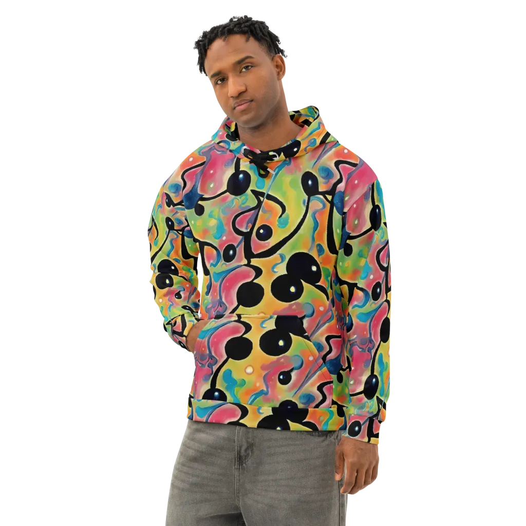 Midday Mirage on Cotton Hoodie — Left Front
