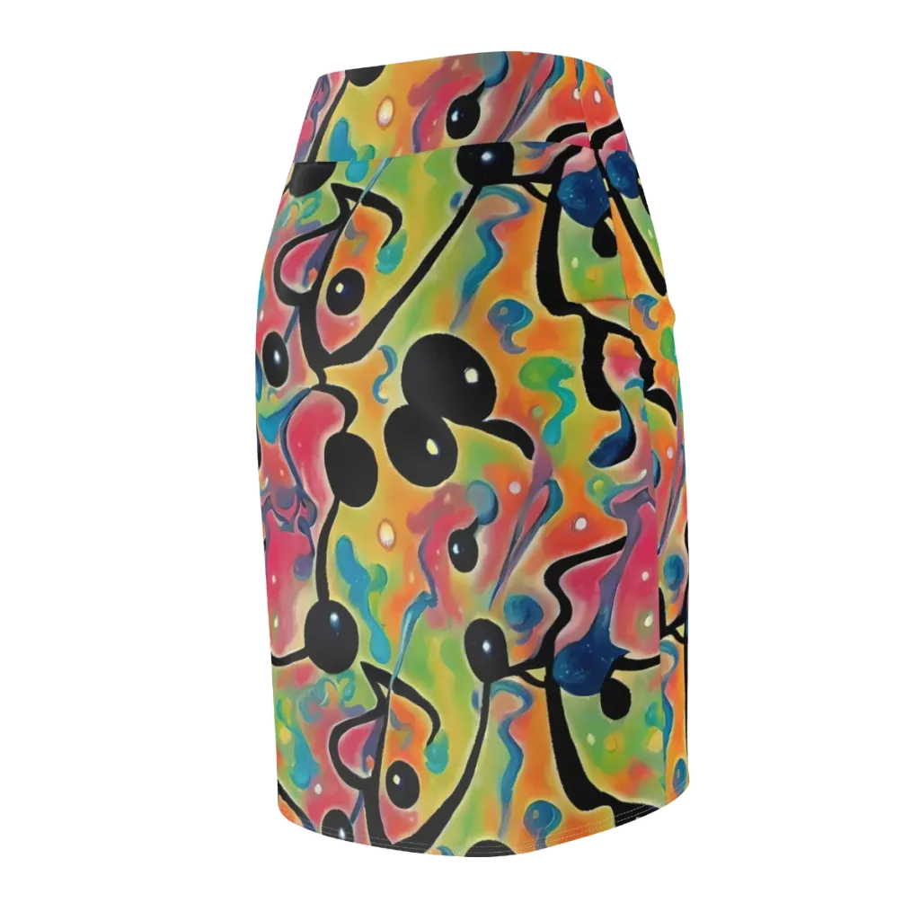 Midday Mirage on Pencil Skirt — Back Side