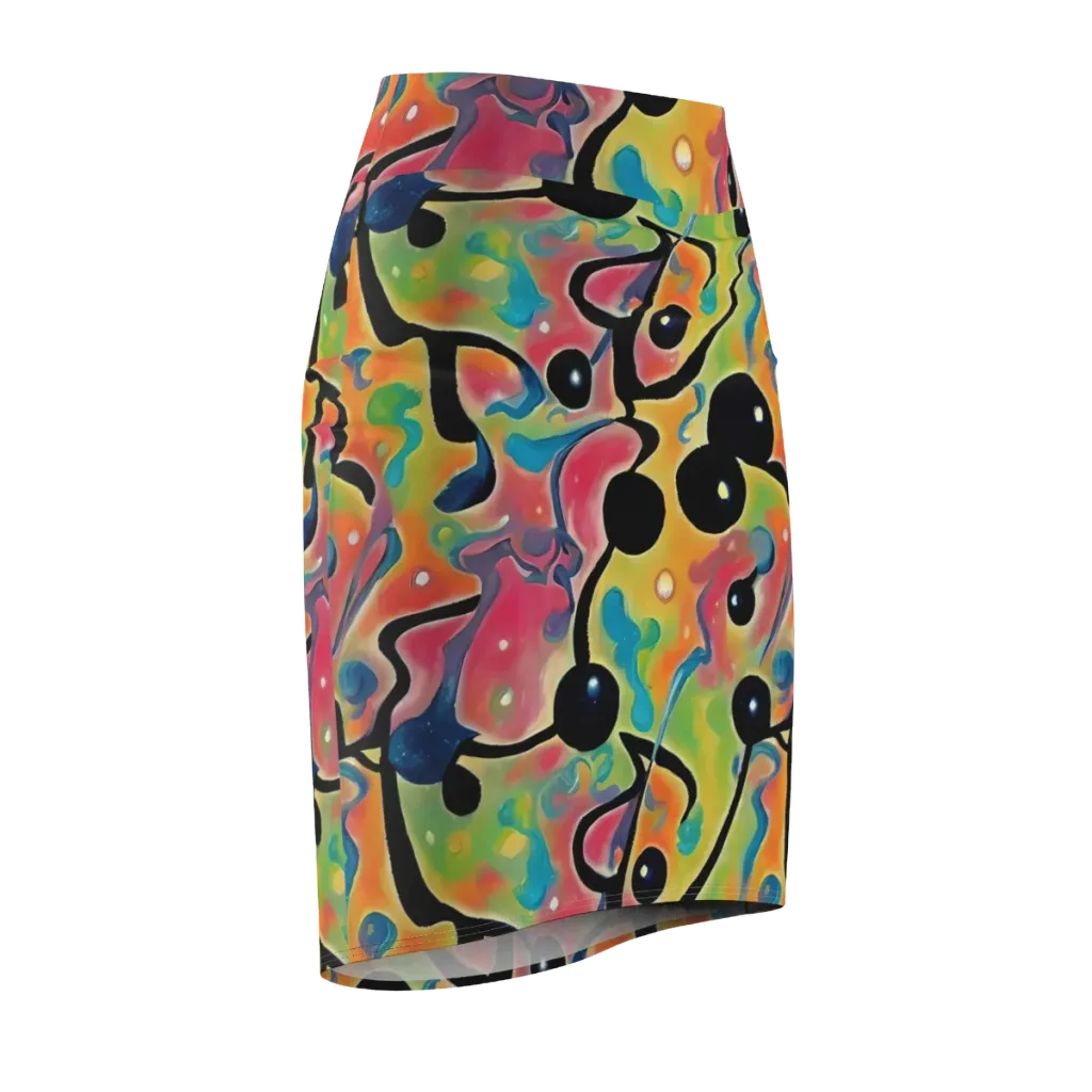 Midday Mirage on Pencil Skirt — Front Side