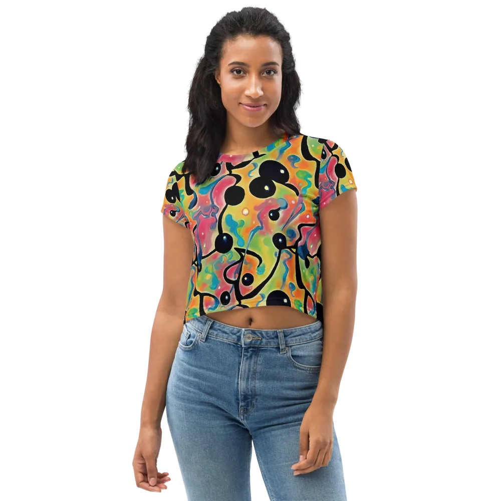 Midday Mirage on Crop Tee — Front