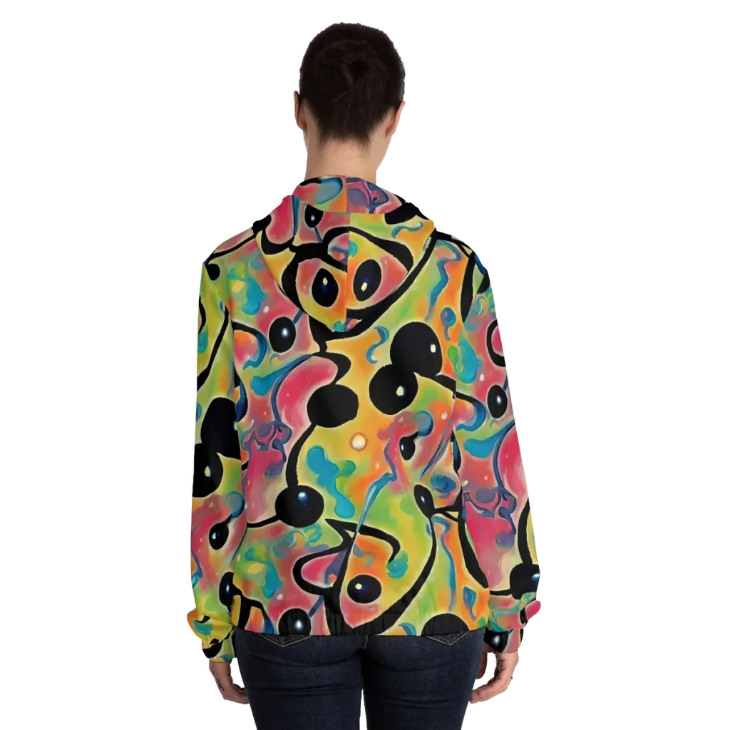 Midday Mirage on Women's Full-Zip Hoodie — Back On Person