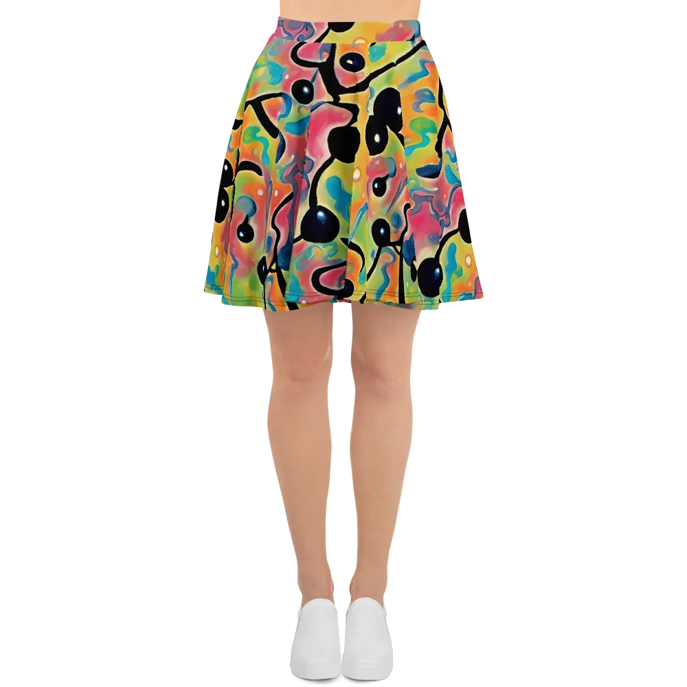 Midday Mirage on Skater Skirt — Front