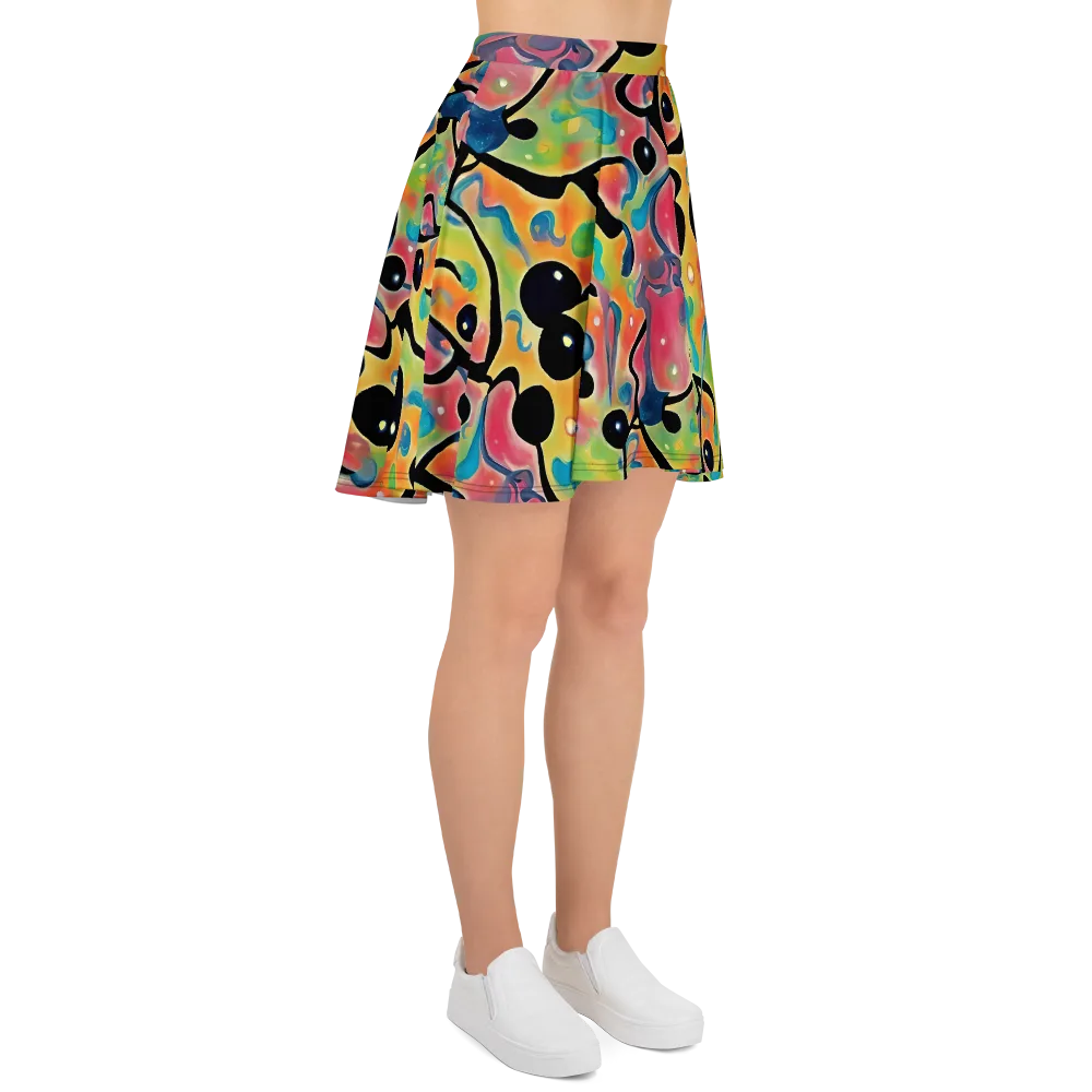 Midday Mirage on Skater Skirt — Right