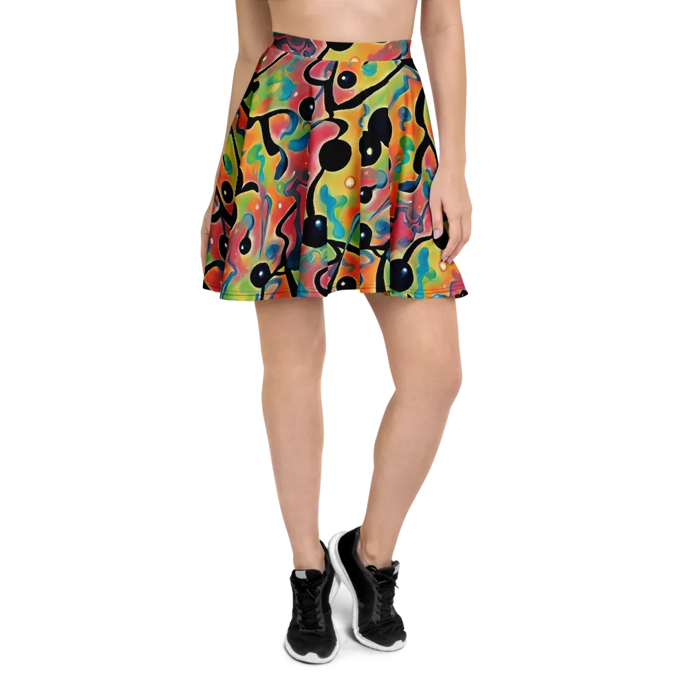 Midday Mirage on Skater Skirt — Front
