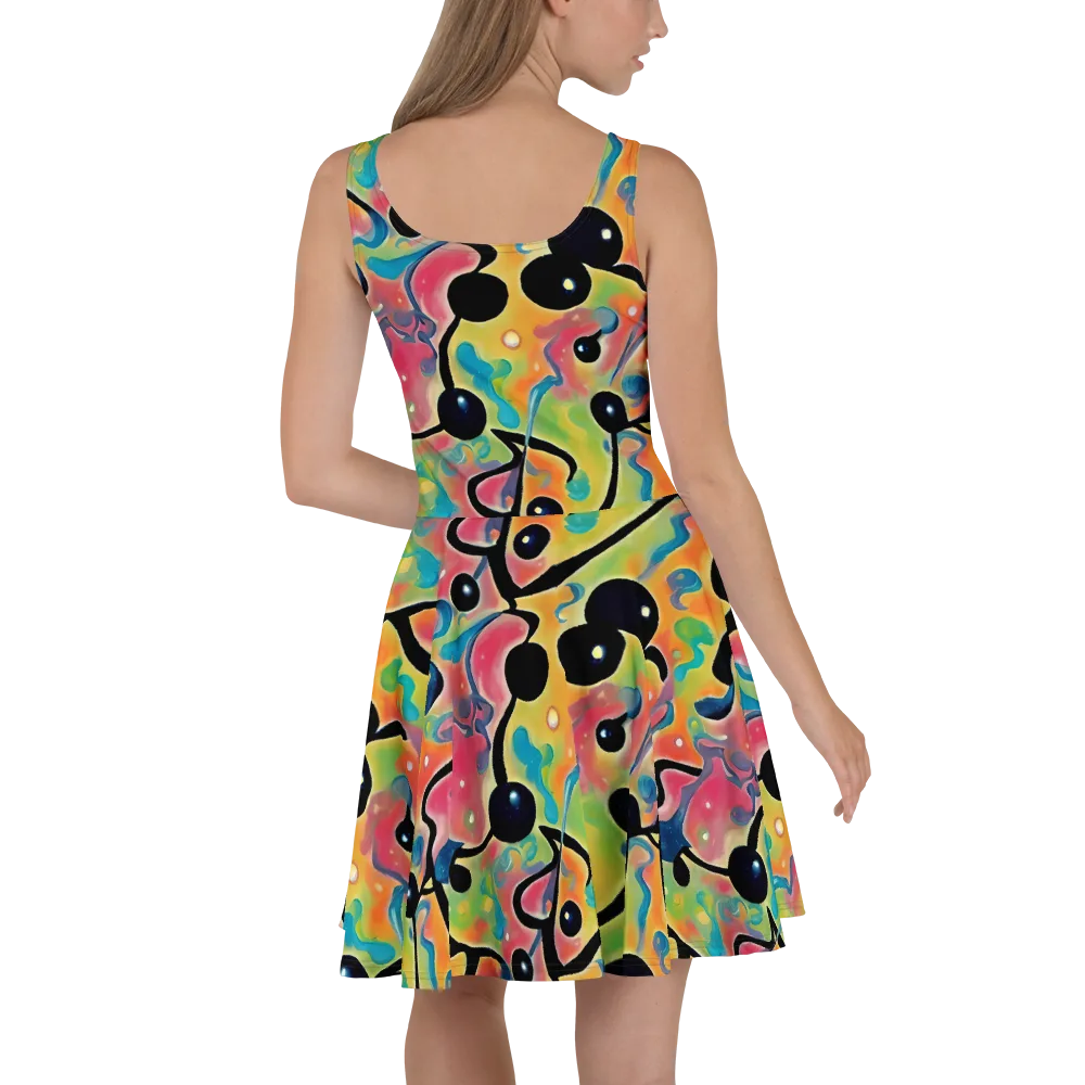 Midday Mirage on Skater Dress — Back
