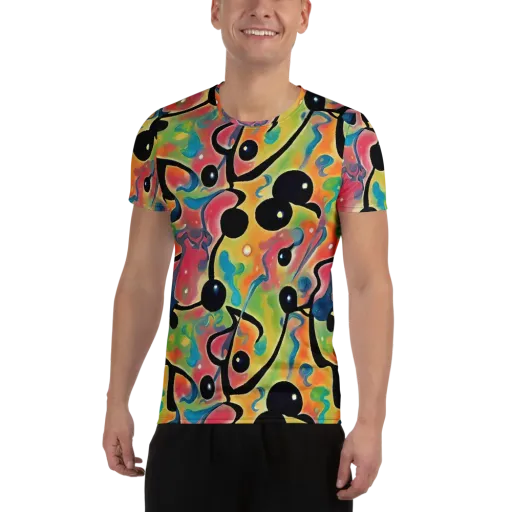 Midday Mirage on a Men's Athletic T-Shirt