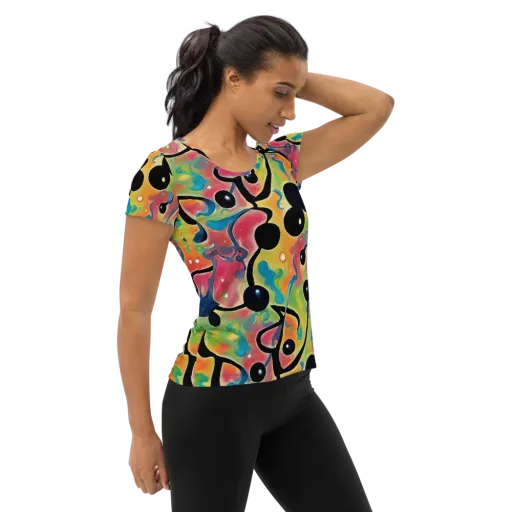 Midday Mirage on a Women's Athletic T-Shirt