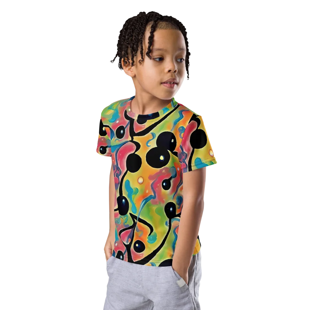Midday Mirage on Kids Crew Neck T-Shirt — Left Front