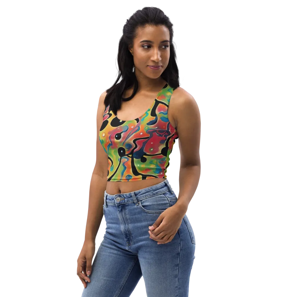 Midday Mirage on Crop Top — Left Front